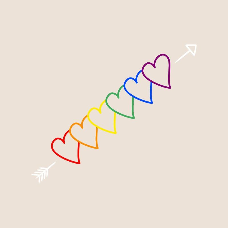 Flèche arc-en-ciel LGBT