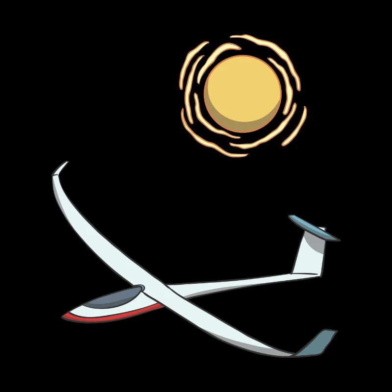 Glider pilot gliding in the sun