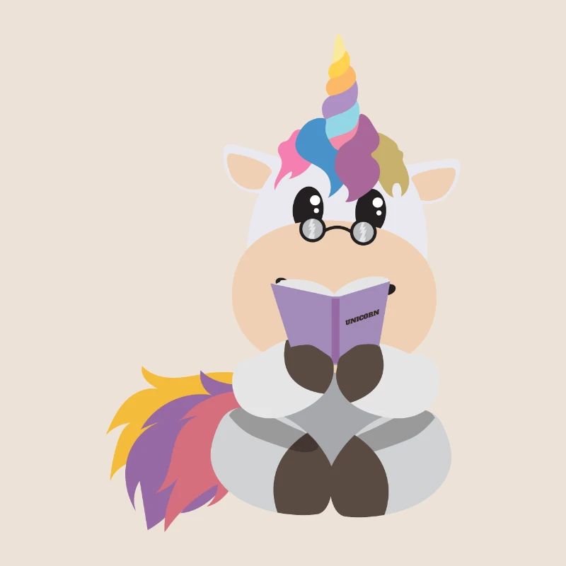 Einhorn Lesen Ein Buch Buchwurm Geschenkidee