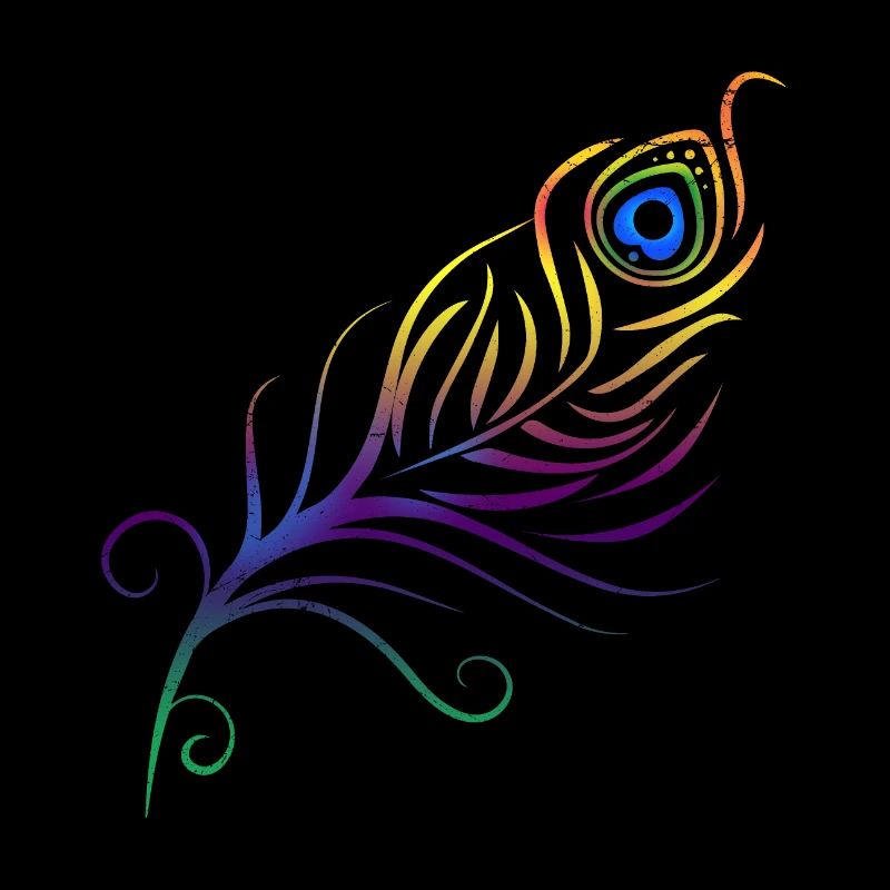 Tribal tattoo peacock feather feather gift idea