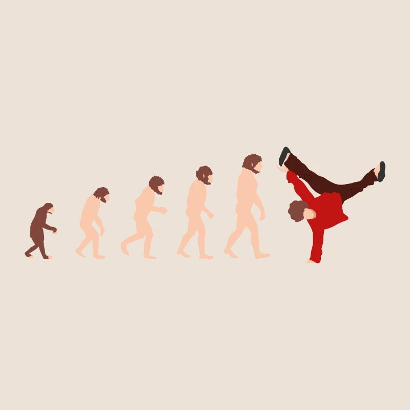 Evolution Breakdance Lustige Geschenkidee