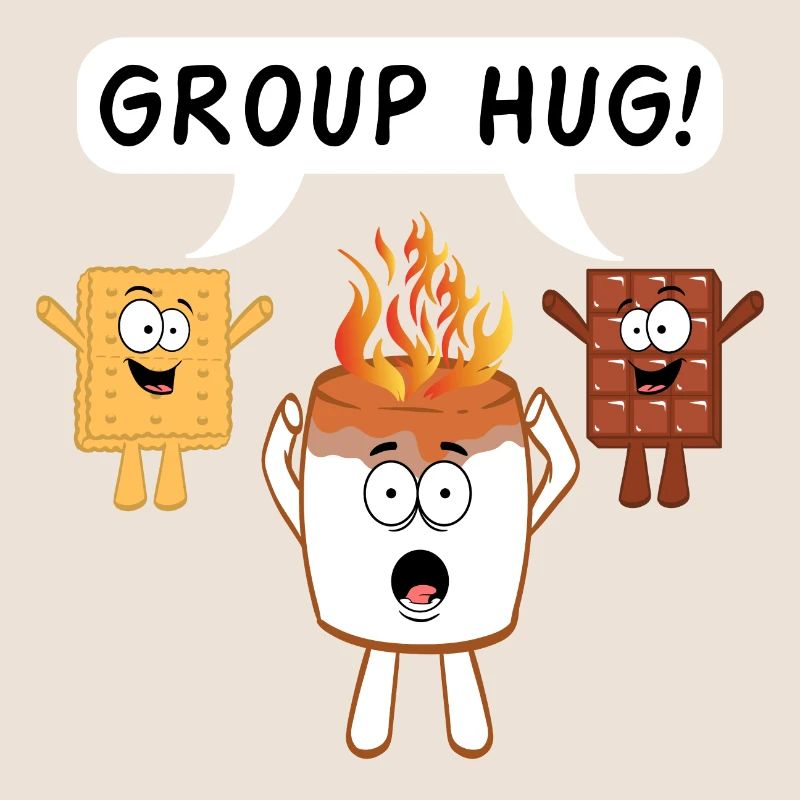 Nice Fire Camping Shirt For Campers "Group Hug"