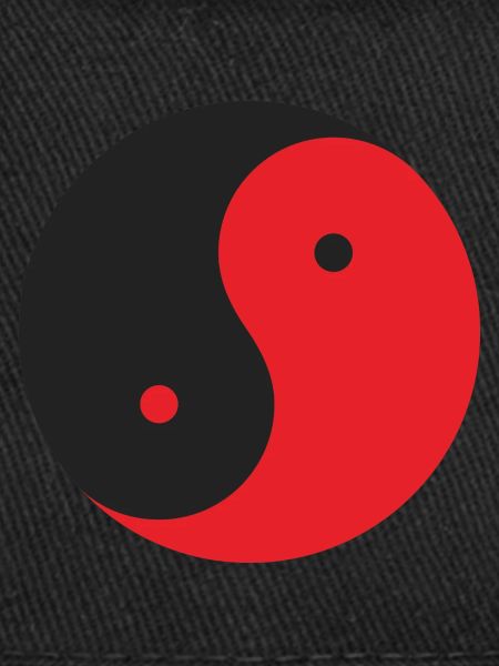 yinyang black red