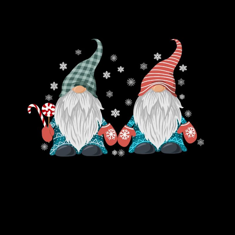 Motif de Noël mignon gnome de Noël avec de la neige
