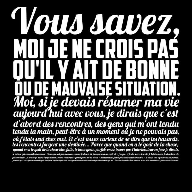 Vous savez moi je ne crois pas qu'il y ait de...