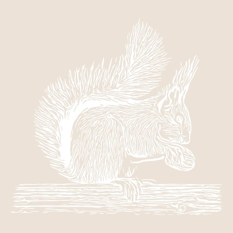 Süßes Eichhörnchen mit Nuss