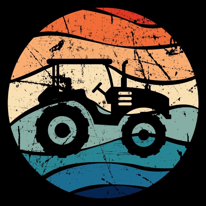 Tractor Farmer Trekker Farmer Retro Gift