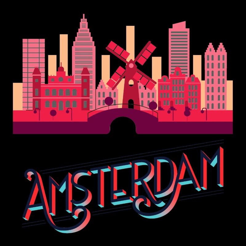 Amsterdam Pays-Bas Netherlands Holland Skyline
