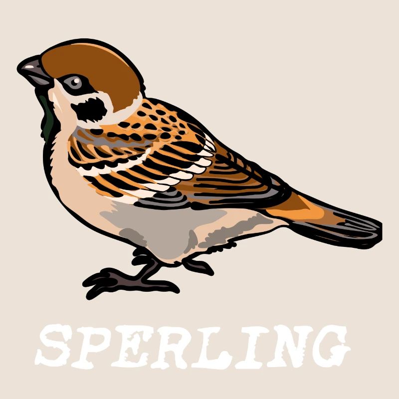 Sperling mit Name hell