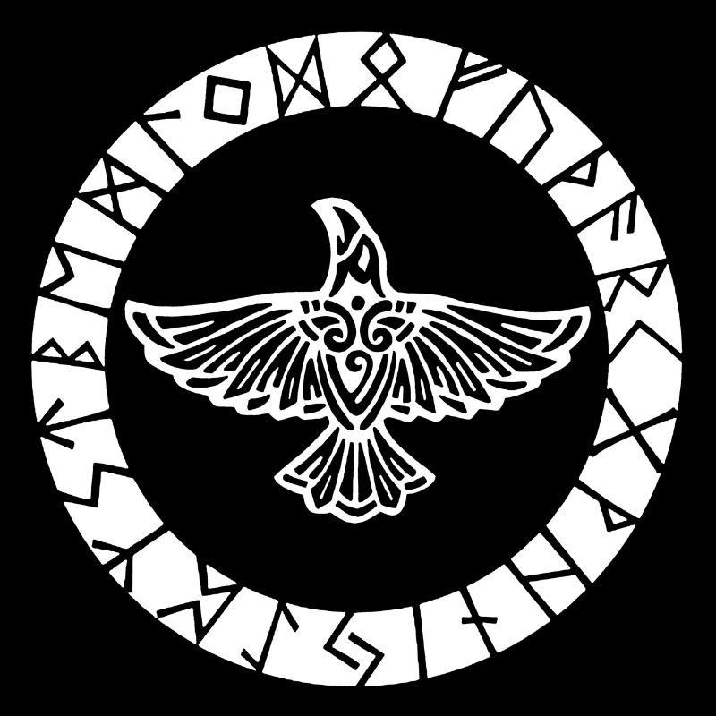 Corbeau viking blanc