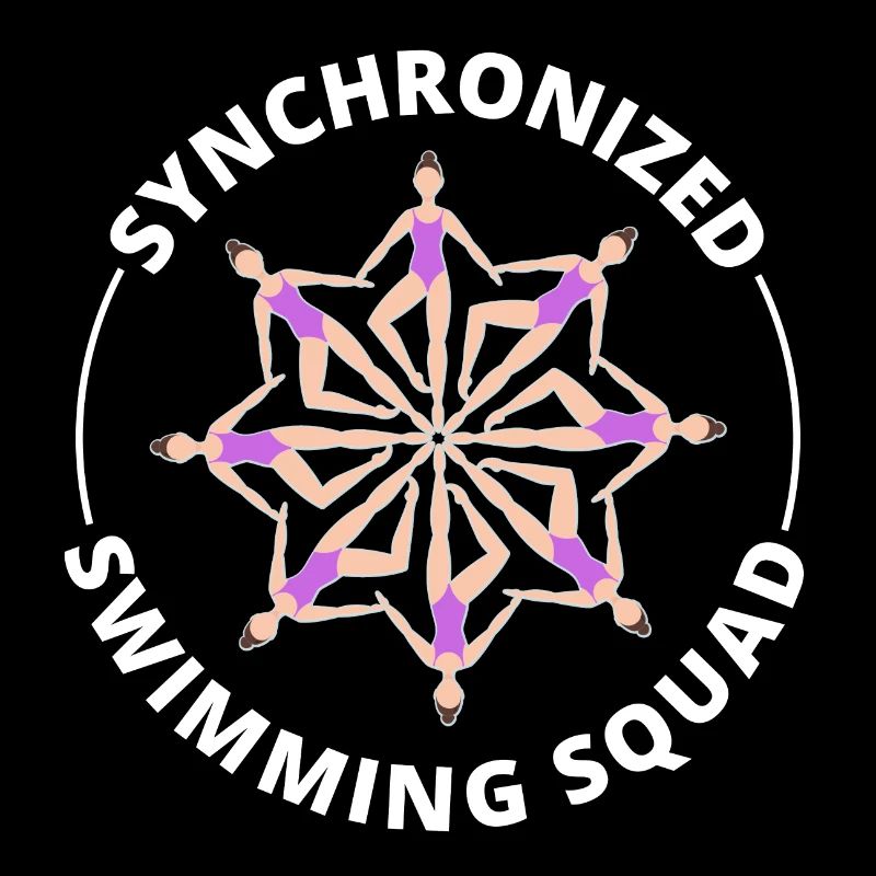 Escouade de natation synchronisée des nageurs synchro