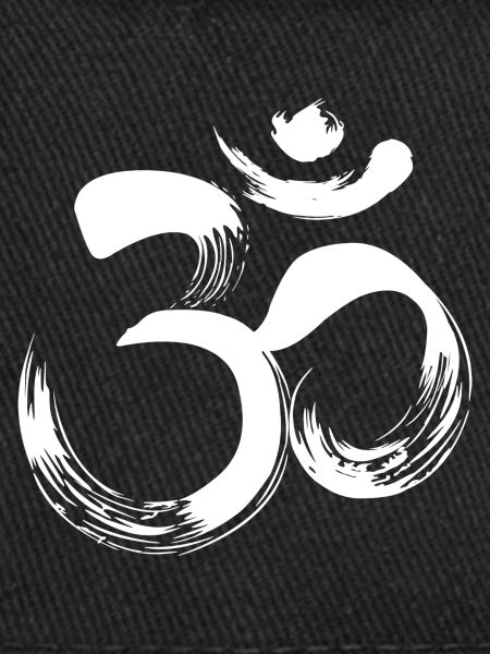 Yoga OM sanskrit blanc