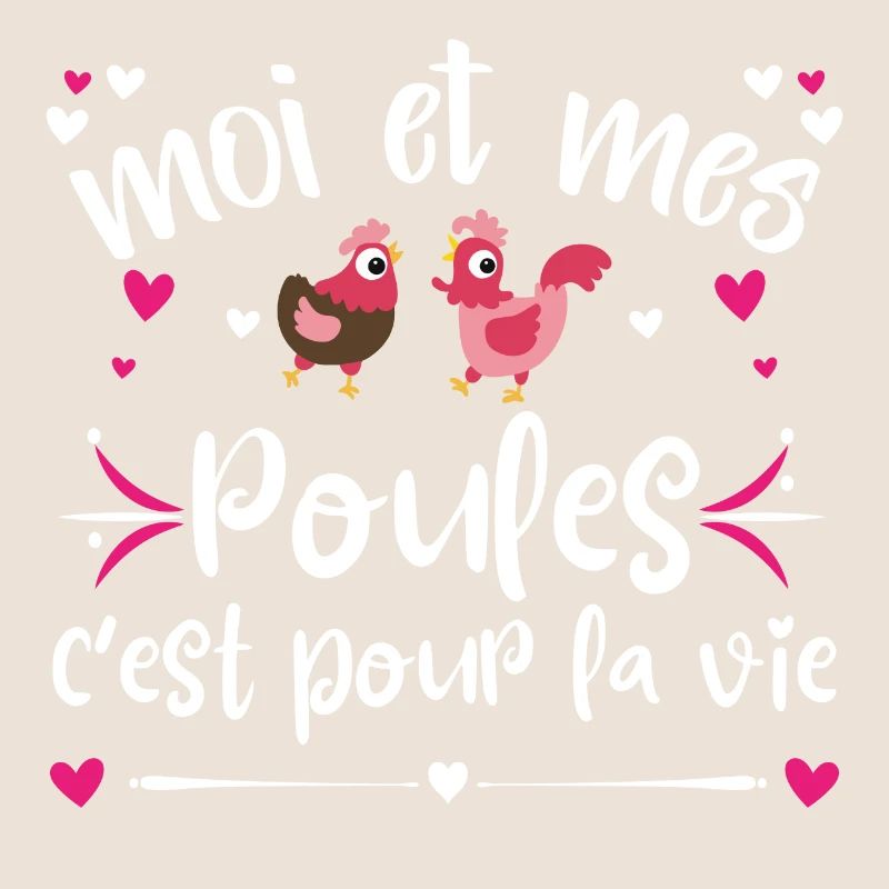 Poule, idée cadeau élevage de poules humour
