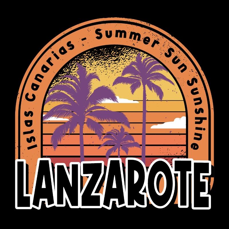 Lanzarote Summer Sun Beach Sea Palm Trees