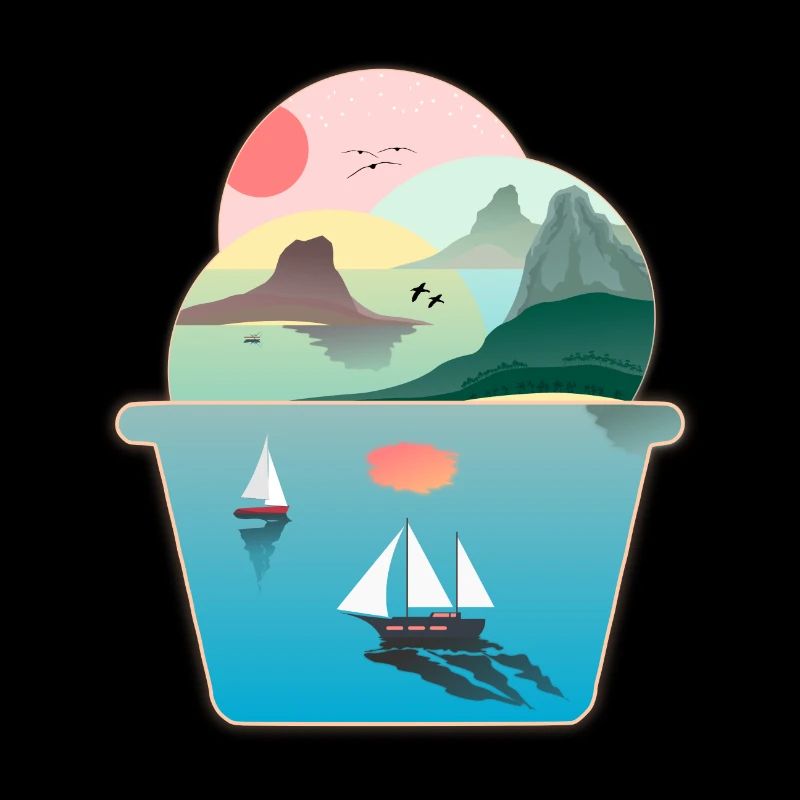 Crème glacée sundae Été Ice Sea Sailing Beach