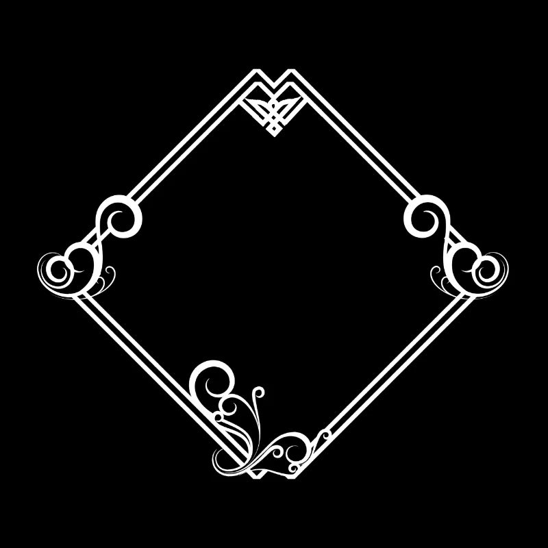 White Square Frame Ornaments