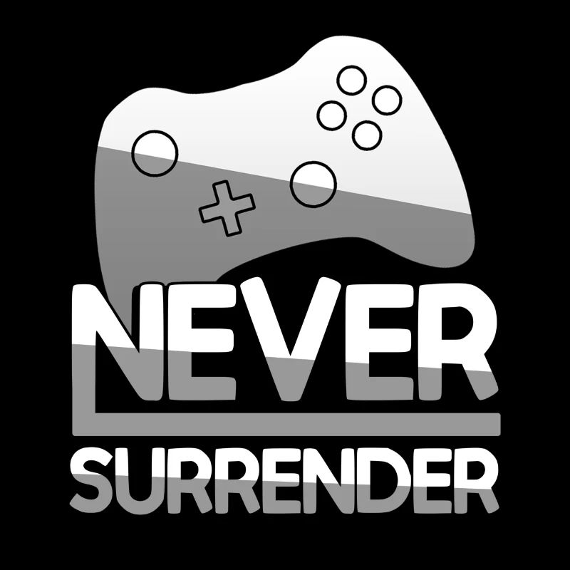 NEVER SURRENDER (Weiß) + Controller - Gaming