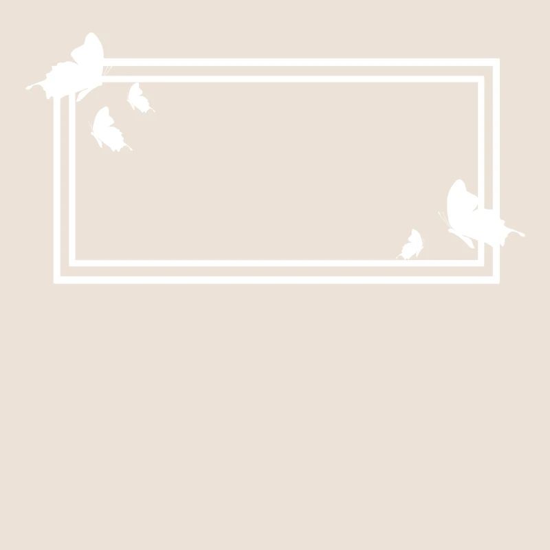 Cadre rectangulaire avec papillons