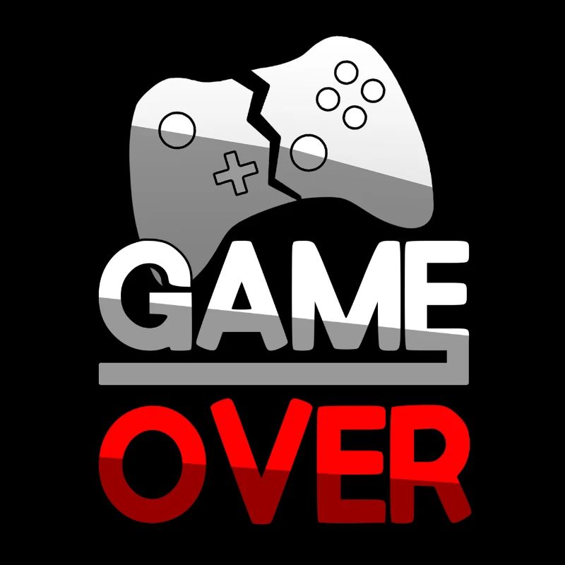 GAME OVER (Rot) + Controller - Gaming