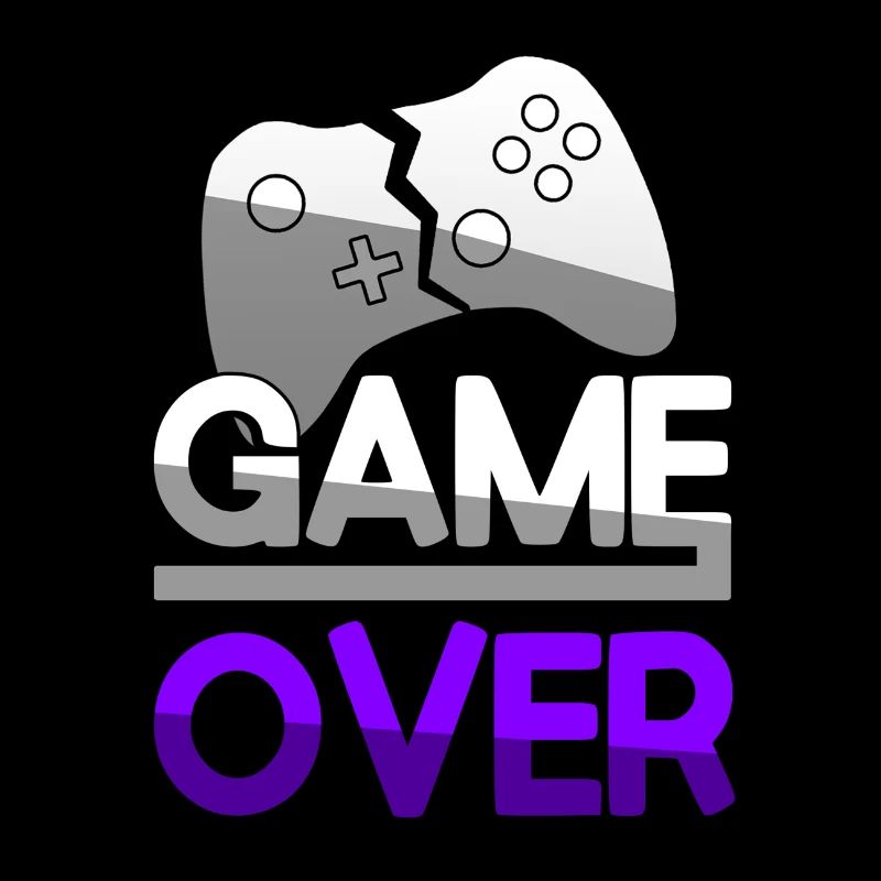 GAME OVER (Lila) + Controller - Gaming