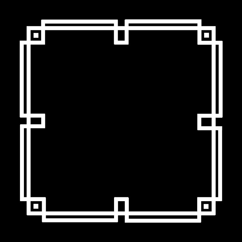 Oriental Frame Lines Line Décoration