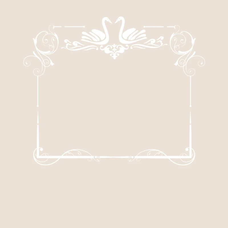 Elegant swan frame with embellishments