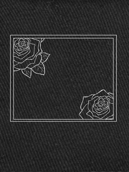 Rectangular frame with roses
