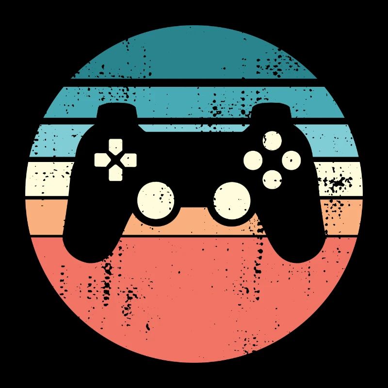 Sunset du contrôleur de jeu de console en détresse