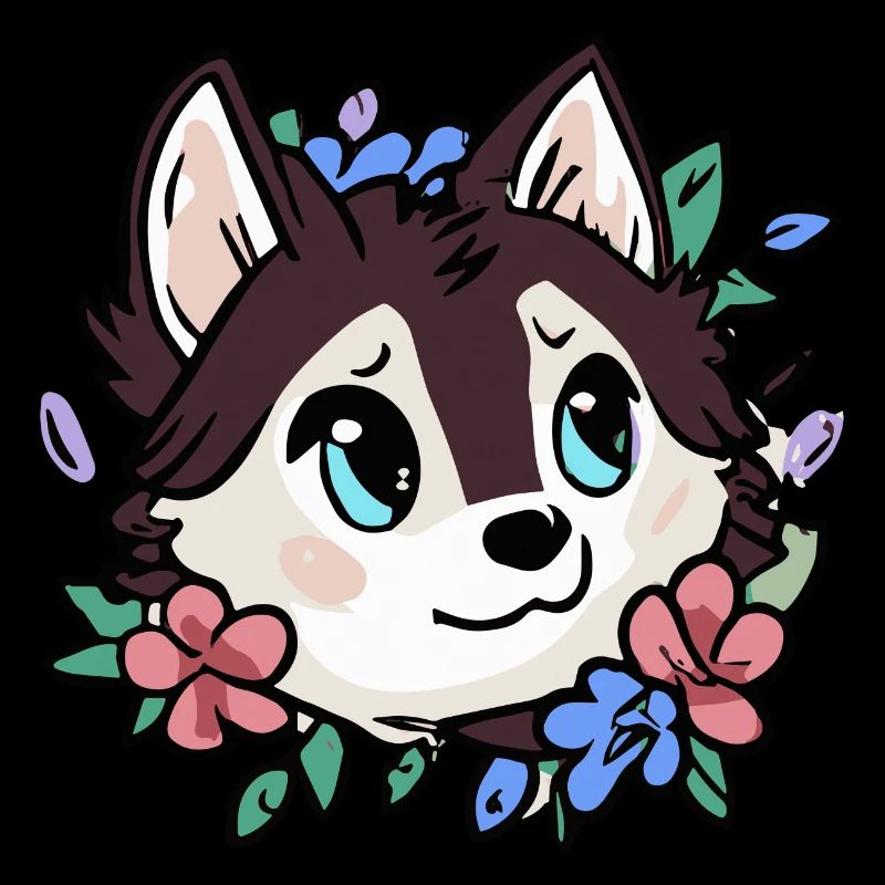 Husky fleuri Chien Malamute