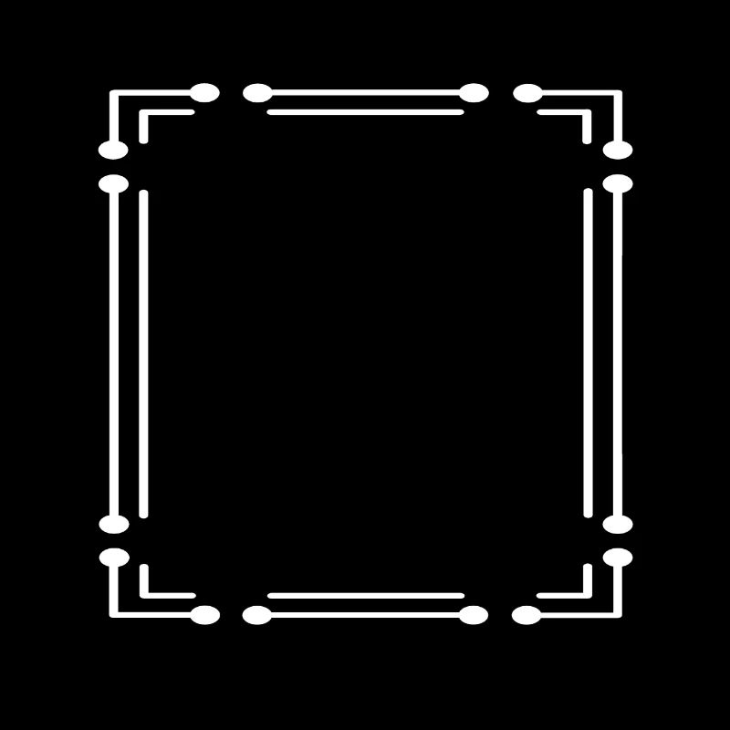 Cadre de lignes circulaires avec des traits blancs