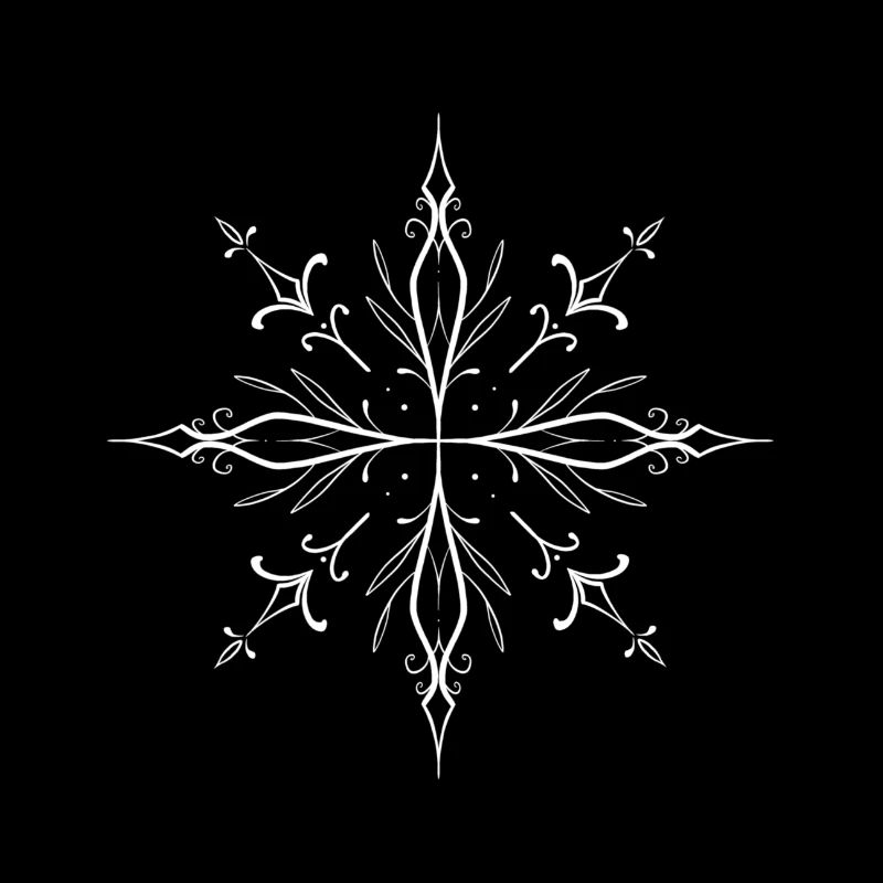 Flocon mandala blanc