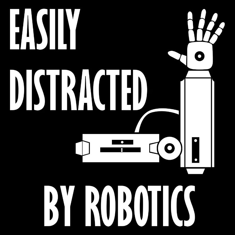 Distrait par la robotique, mignon ingénieur