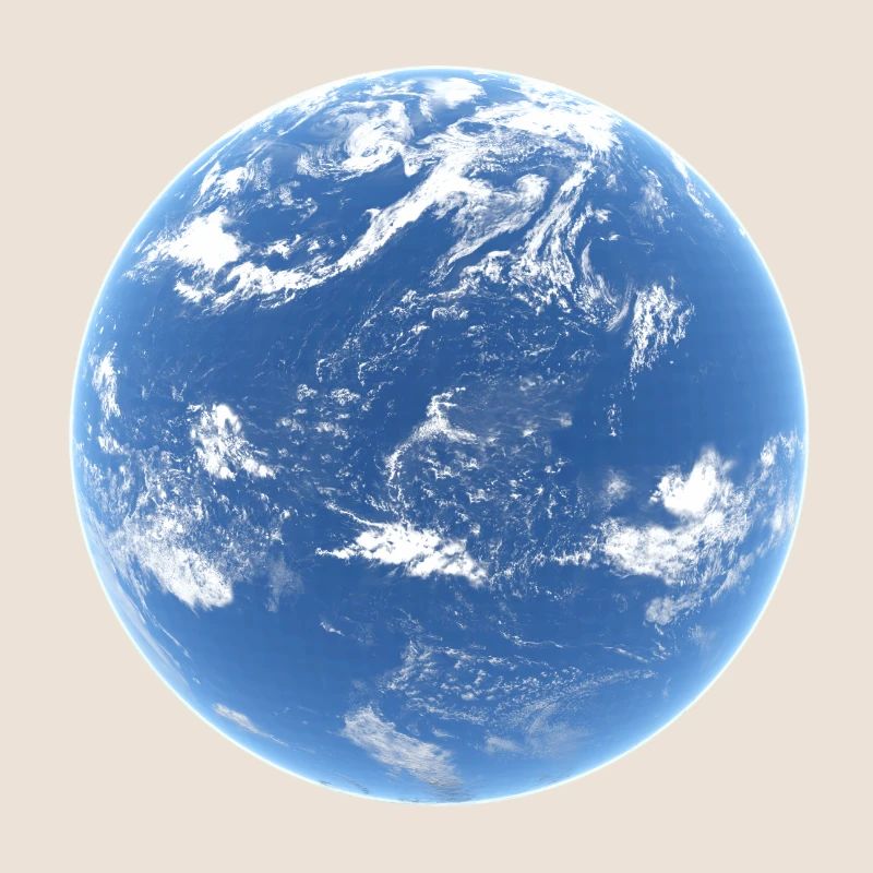 Neptune Eau et Nuages Planète