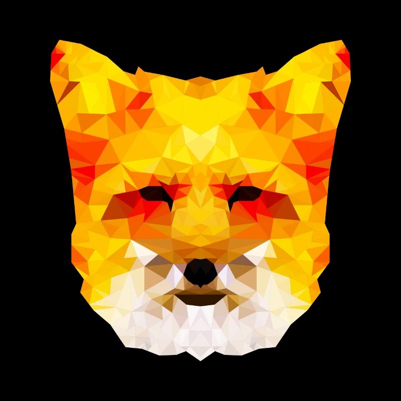 Beautiful fox polygon design