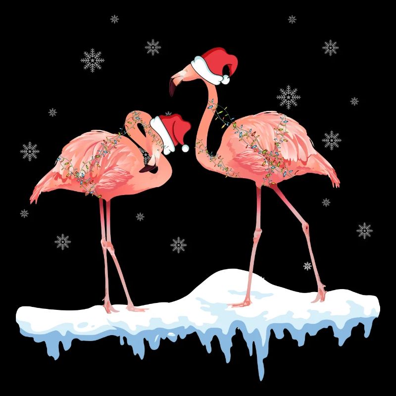 Flamants roses de Noël