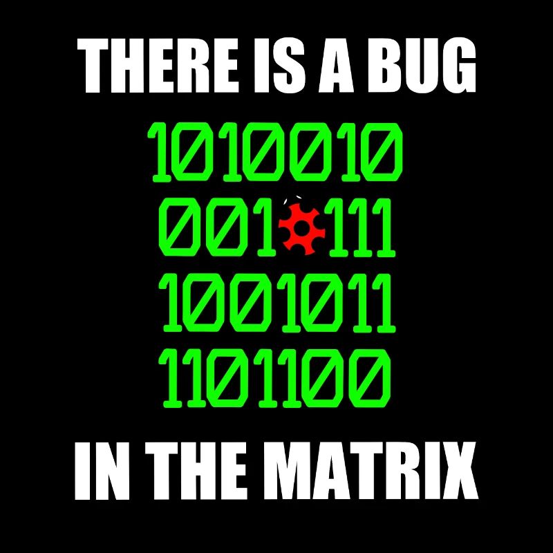 There is a bug in matrix ladybug pun, binary