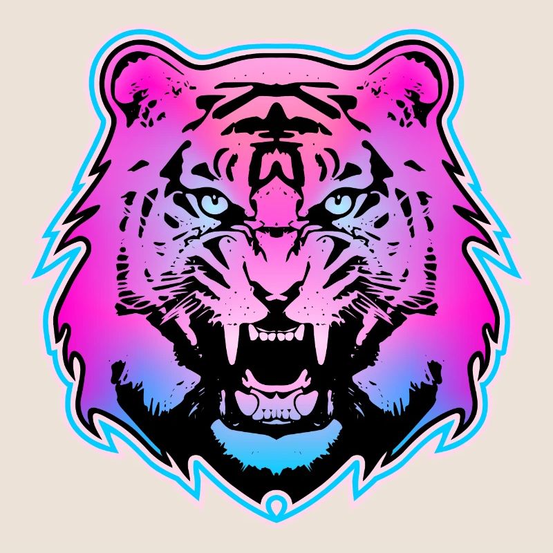 Farbiger Tiger - 1