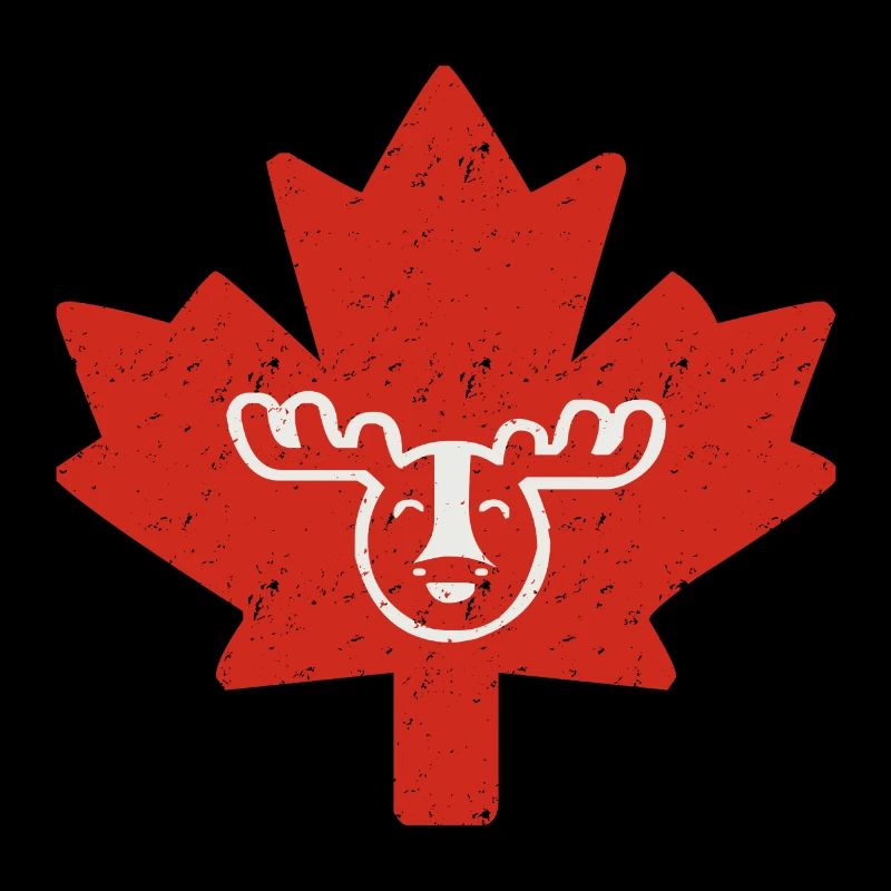 Canada - Feuille d’érable avec wapiti