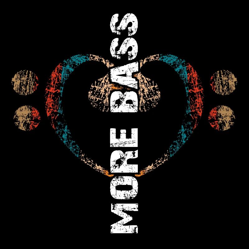 More Bass - Clef de basse vintage avec paroles