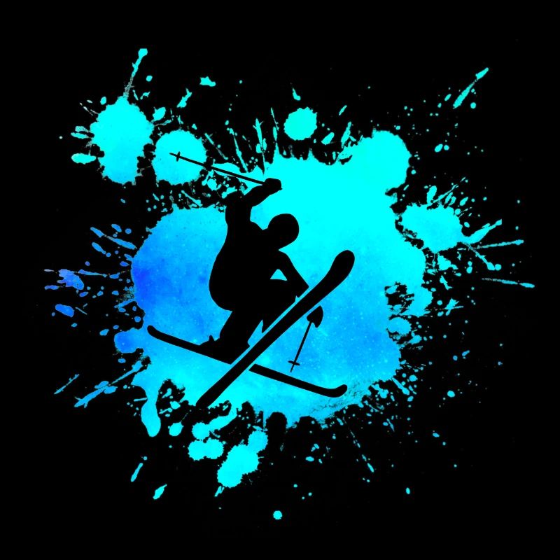 Ski freestyle splash glacial