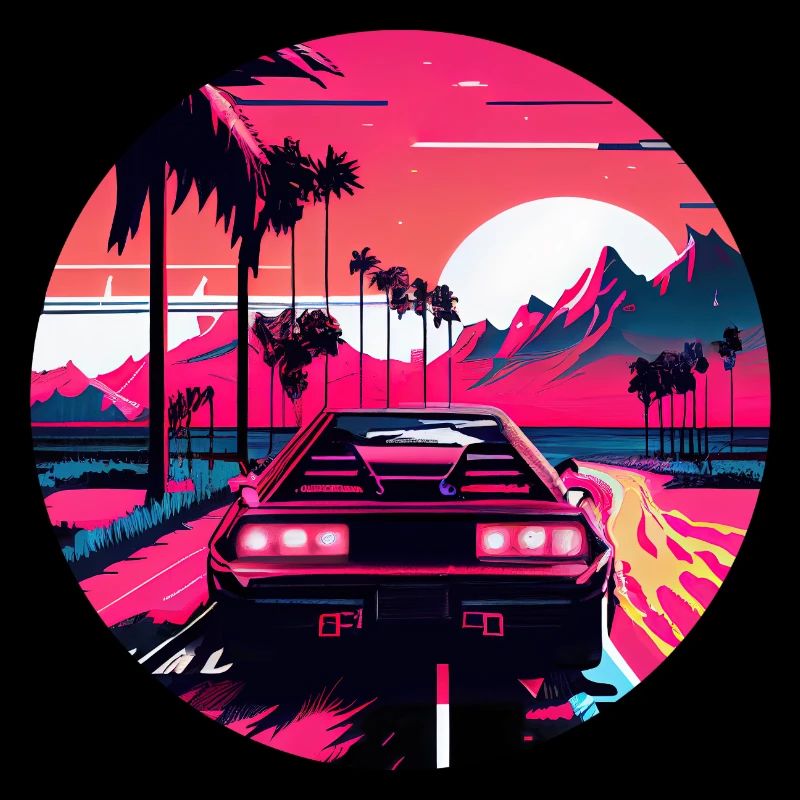 Retrowave Synthwave 80s Design