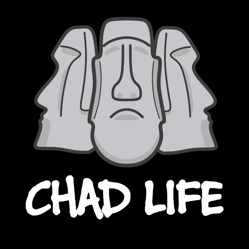 Chad Life : Giga Chad Moai Statue
