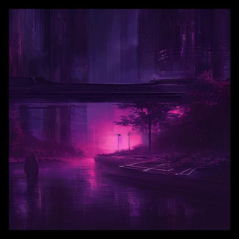 Retrowave Synthwave Future City 80s Design