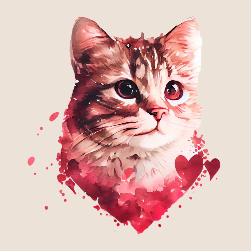 Chat Cadeau de Saint-Valentin