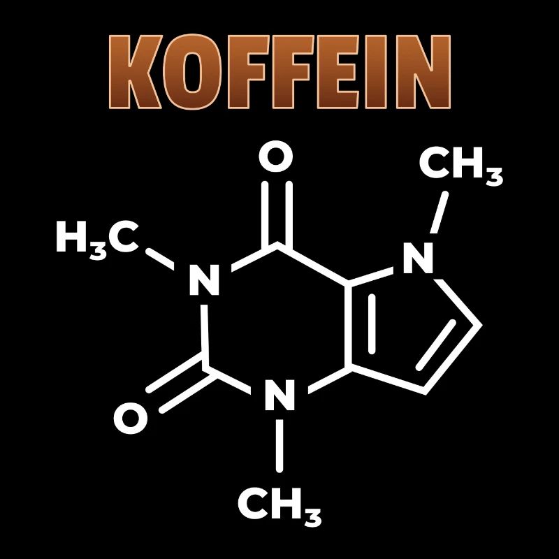 Koffein chemische Formel Kaffee süchtig Geschenk