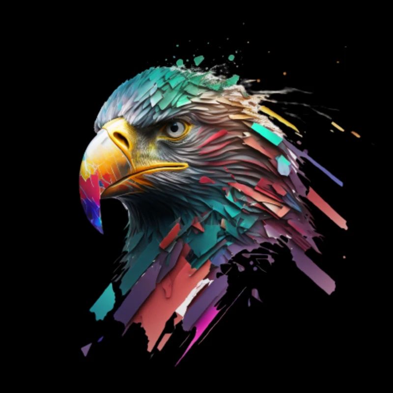 Ein Adlerblick: Ölgemälde in lebendigen Farben