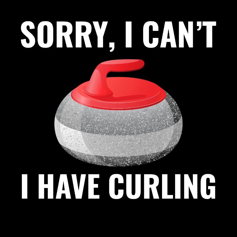 Curling Kehrfächer Winter Eissport Curler Lustig