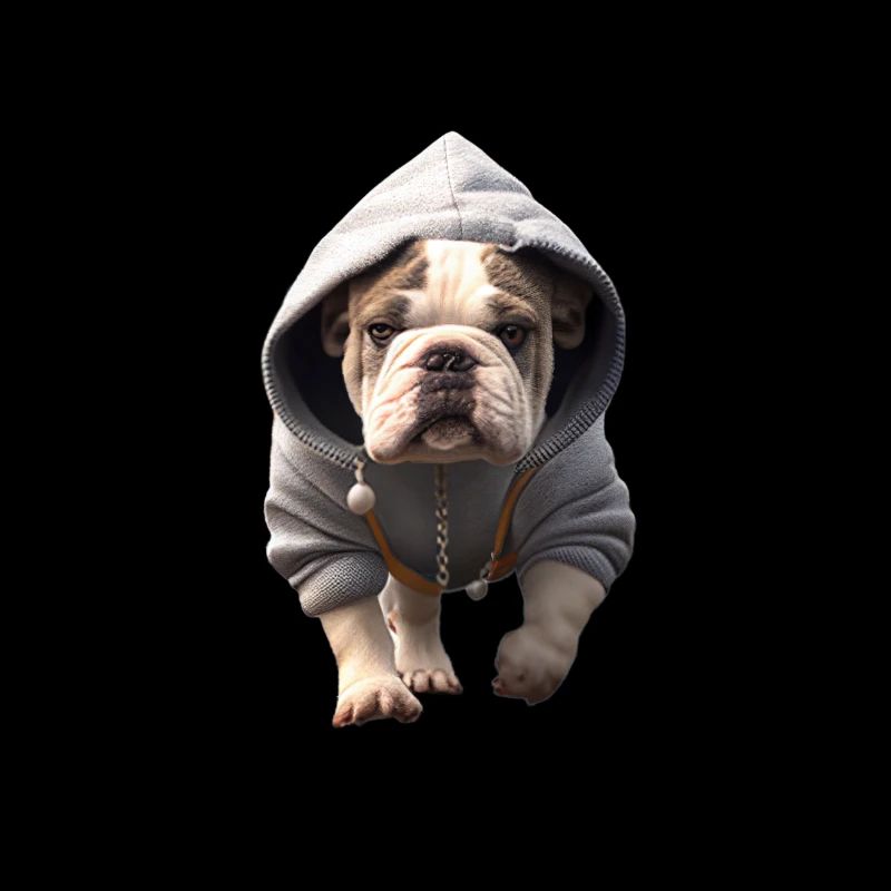 Hund mit Hoodie