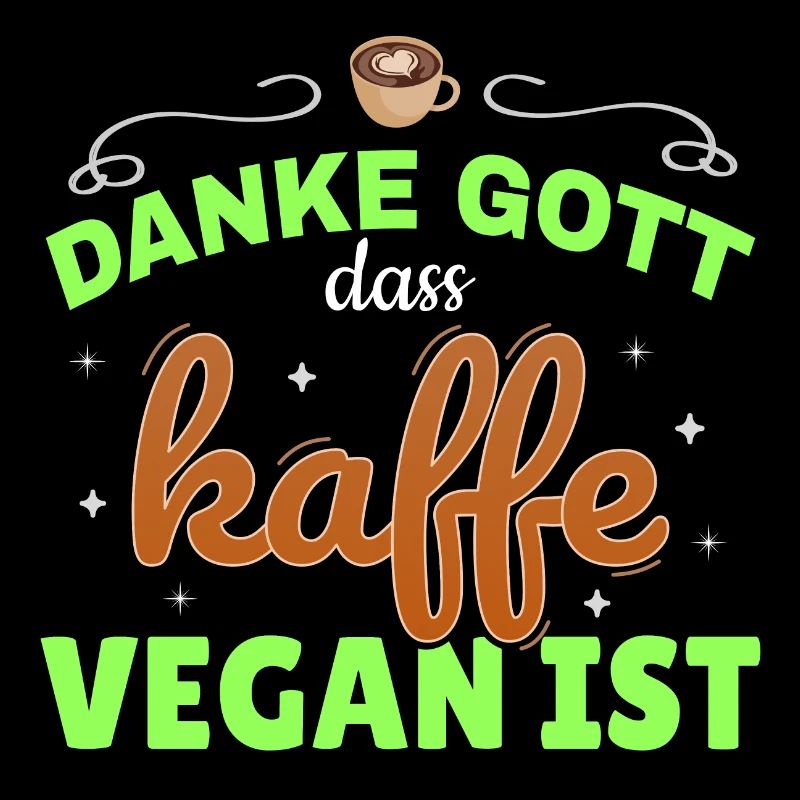 Kaffee Veganer Spruch T-shirt Koffein Geschenk
