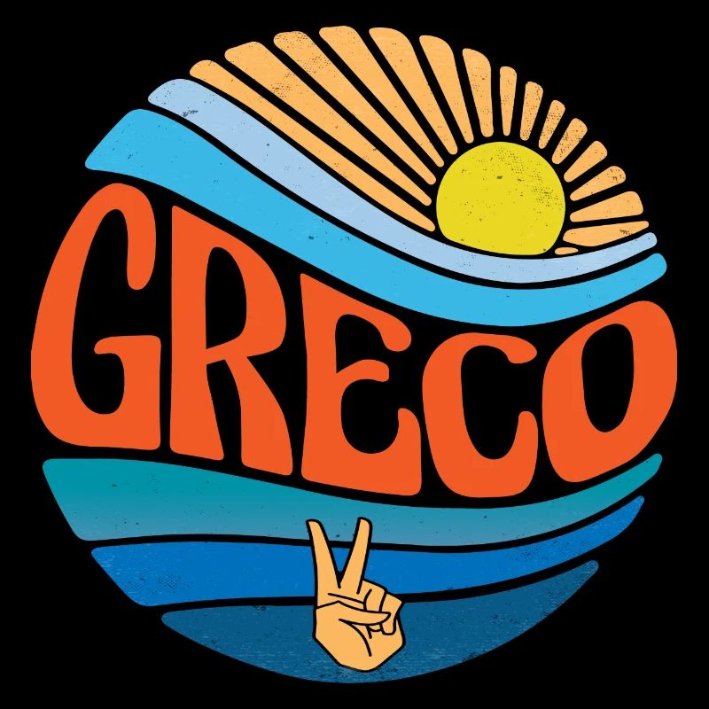 Chemise Greco Vintage Sunset Greco Groovy Tie Dye